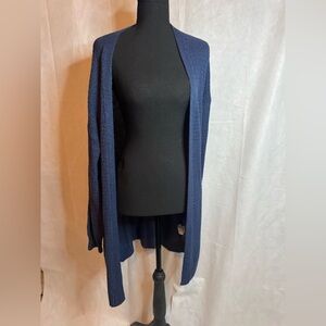 Classic Open-Front Navy Women’s Sweater Cardigan